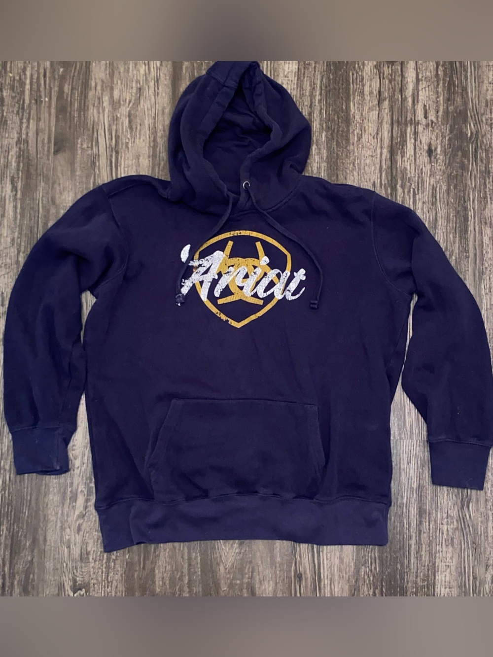 Ariat REAL Hoodie Women’s Large Navy Shield Logo